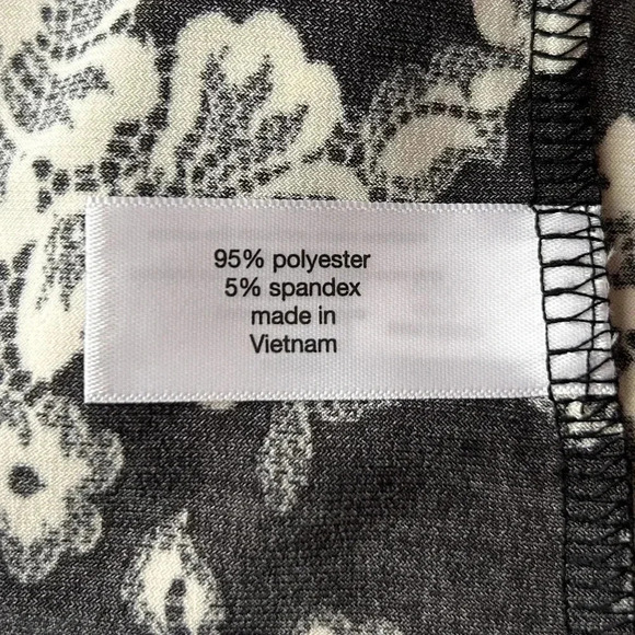 LANE BRYANT Floral One-Shoulder Bodycon Dress sz 26/28 Black & Ivory Jersey Knit - Picture 8 of 8